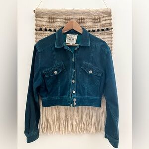 Vintage Carole Little Rodeo Western Jean Cropped Jacket